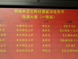 世界杯官网文学院学生在部编本语文教材课堂深度教学微课比赛中斩获佳绩