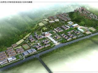 2026世界杯官网新校区规划设计总体鸟瞰图及一期工程鸟瞰图