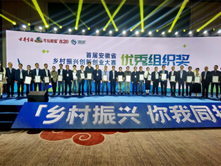 2026世界杯官网在首届安徽省乡村振兴创新创业大赛中喜获佳绩